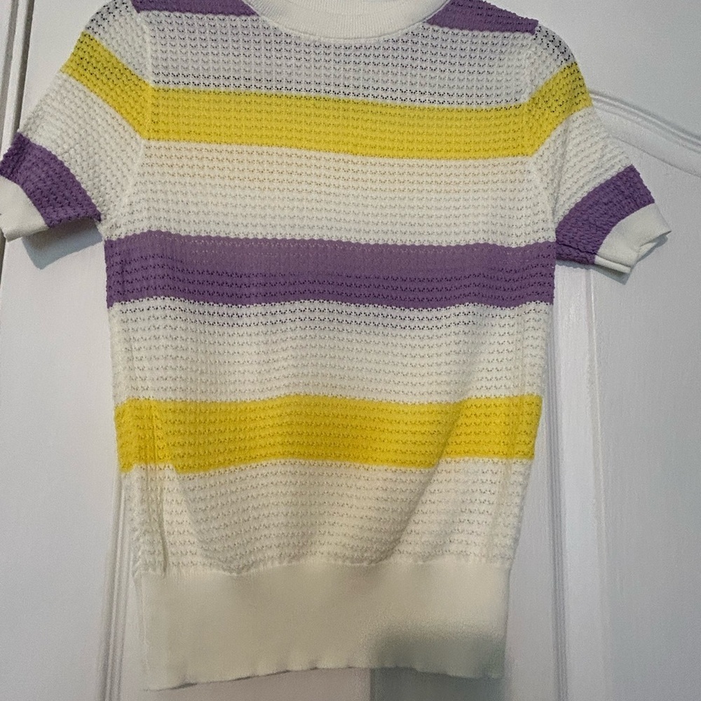 CHANEL Yellow and Purple Crew Neck Sweater - Picture 4 of 16